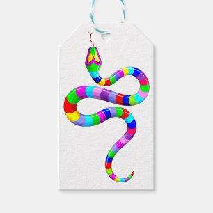 Snake Psychedelic Rainbow Colors Geschenkanhänger
