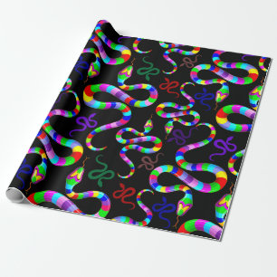 Snake Psychedelic Rainbow Colors Geschenkpapier