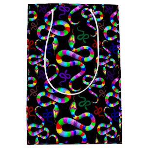 Snake Psychedelic Rainbow Colors Mittlere Geschenktüte