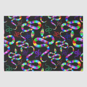 Snake Psychedelic Rainbow Colors Seidenpapier