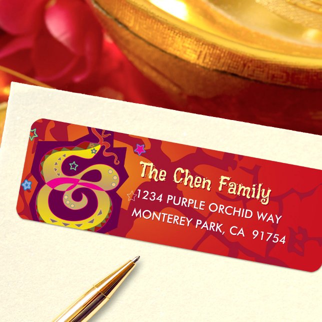 Snake Red 2025 Chinesischer Lunar Neujahr Cool Mod (LINK FOR 2026 YEAR OF THE HORSE: www.zazzle.com/collections/119527212422228266
)