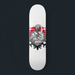 Snake Red Black Skateboard<br><div class="desc">Eine fette Schlange im Gesicht und Greifen in rot und schwarz. Reiche Farben auf weißem Hintergrund. Die Schlange umkreist ein Steinherz und der Greifen ist der Hintergrund.</div>