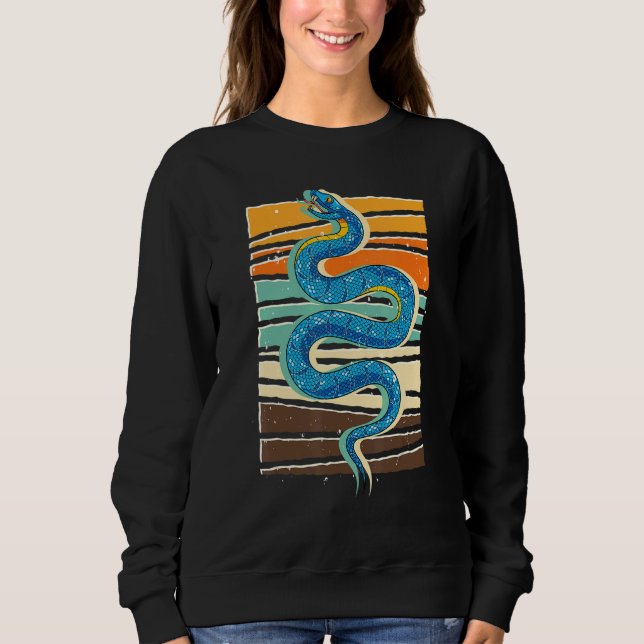 Snake   Reptile Keeper Pet Animal   Retro Snake Sweatshirt (Vorderseite)
