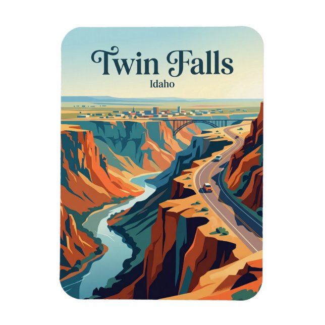 Snake River Canyon Rand Idaho Magnet (Vertikal)
