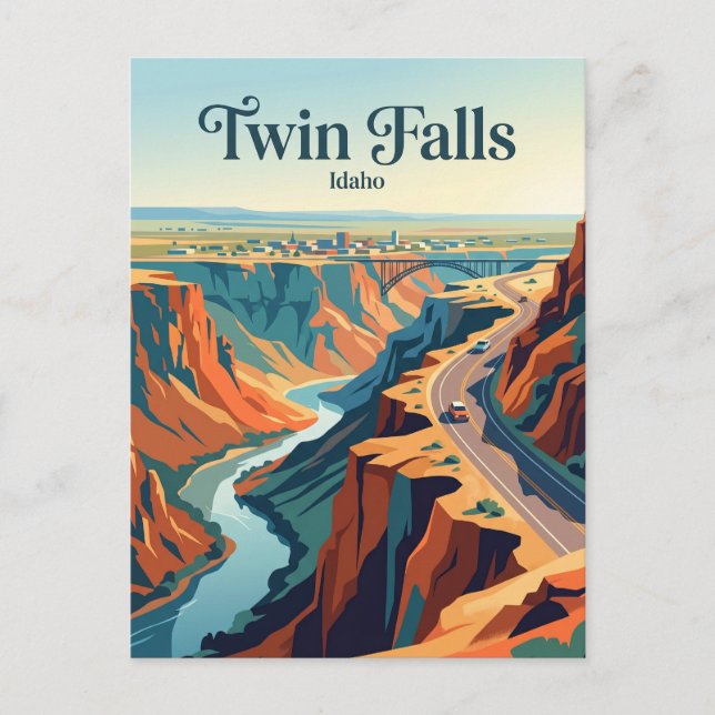 Snake River Canyon Rand Idaho Postkarte (Vorderseite)