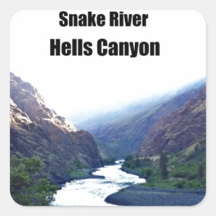 Snake RIver, Hells Canyon Quadratischer Aufkleber
