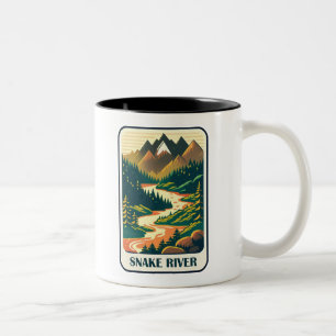 Snake River Idaho Colors Zweifarbige Tasse