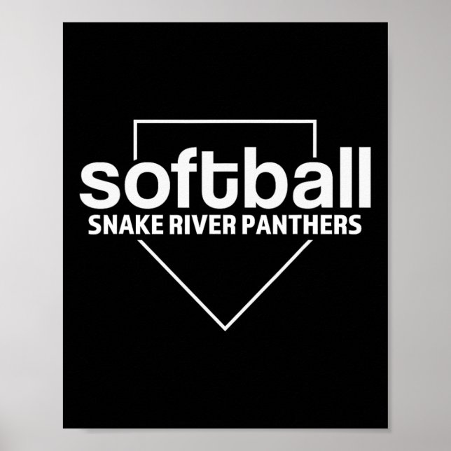 Snake River Panthers Softll Home Plate  Poster (Vorne)