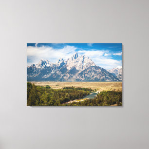 Snake River übersehen großartigen Teton Leinwanddruck