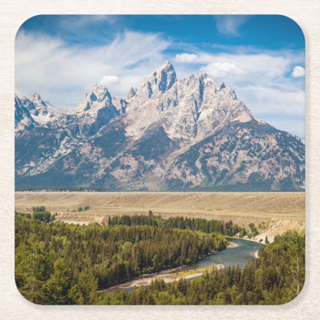 Snake River übersehen | großartigen Teton Rechteckiger Pappuntersetzer (Vorderseite)
