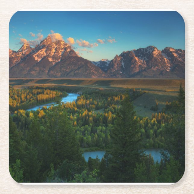 Snake River übersehen Rechteckiger Pappuntersetzer (Vorderseite)