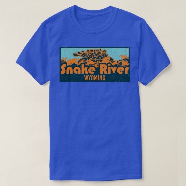 Snake River Wyoming rafter T-Shirt (Design vorne)