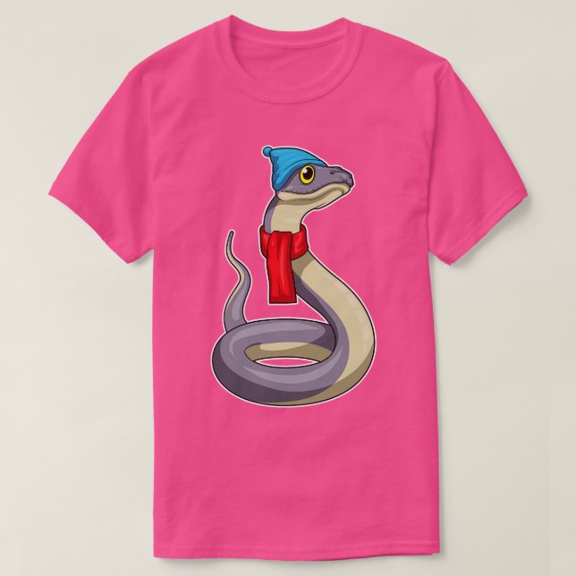 Snake Scarf Beanie T-Shirt (Design vorne)