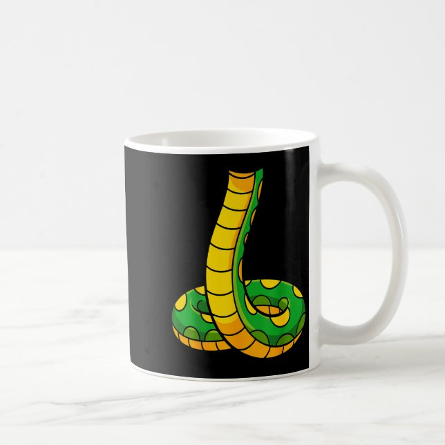 Snake Shirt Adult Men Women Kids Green Body Snake  Kaffeetasse (Rechts)