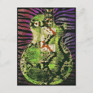 Snake Skin Guitar Postcard Postkarte