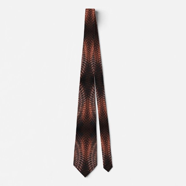Snake Skin Print Sleek Elegante Novelty Neck Tie Krawatte (Vorderseite)