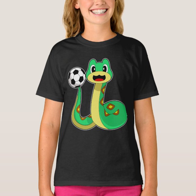 Snake Soccer Player Soccer T-Shirt (Vorderseite)