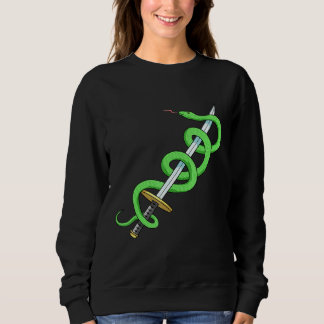 Snake Sword Reptile Herpetologin Herpetology Sweatshirt