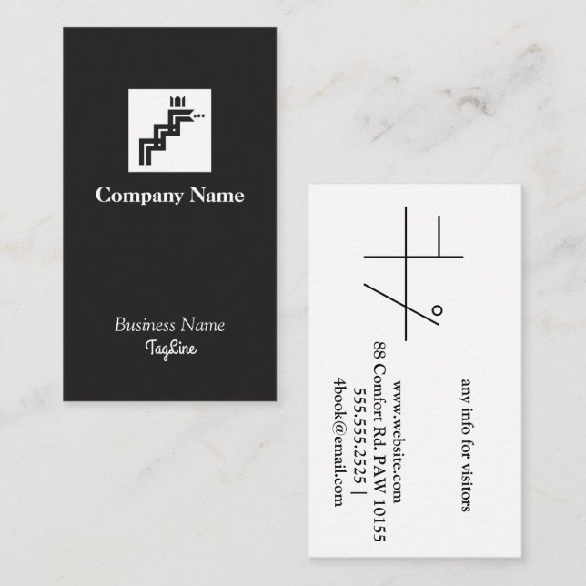 Snake Symbol Business Card Visitenkarte (Vorne/Hinten)