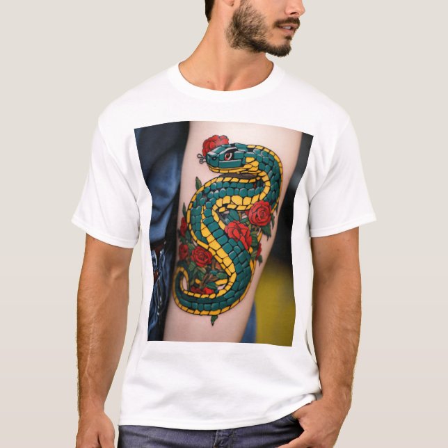 "Snake Tattoo T - Shirt (Vorderseite)