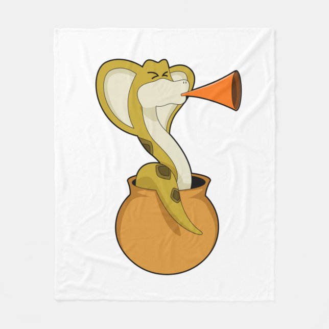 Snake Trumpet Music Fleecedecke (Vorderseite)