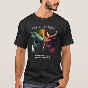 Snake Vs Dragon Cool Fantasy Reader Cooles Videosp T-Shirt