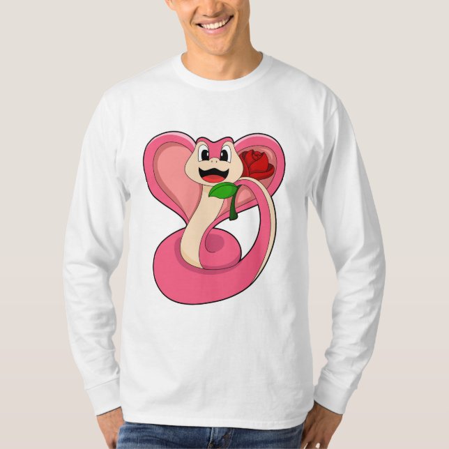 Snake with Rose T-Shirt (Vorderseite)