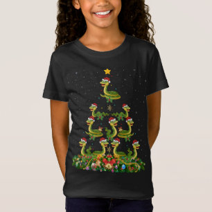 Snake Xmas Tree Geschenk Weihnachtsmannmütze Schla T-Shirt