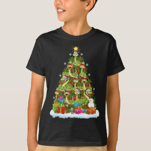 Snake Xmas Tree Lighting Santa Snake Weihnachten T-Shirt