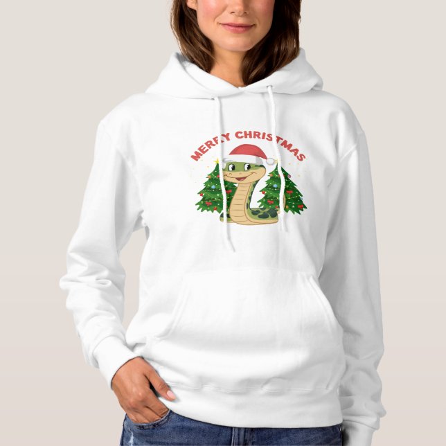 Snake Zodiac Jahr 2025 Frohe Weihnachten Hoodie (Vorderseite)
