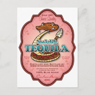 Snakebite Tequila Postkarte