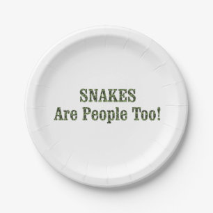 SNAKES sind auch Menschen! Pappteller