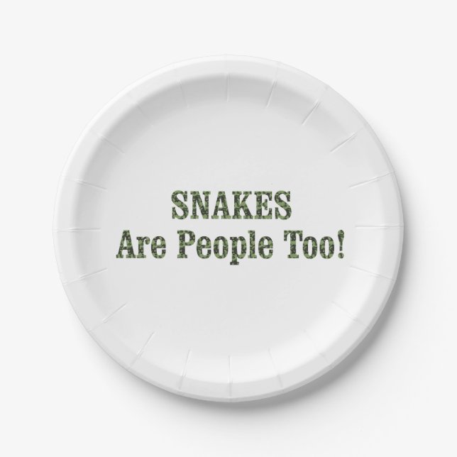 SNAKES sind auch Menschen! Pappteller (Vorderseite)