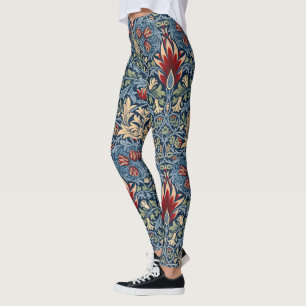 Snakeshead, Blume Wallpaper von William Morris Leggings