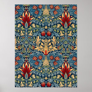 Snakeshead, Blume Wallpaper von William Morris Poster