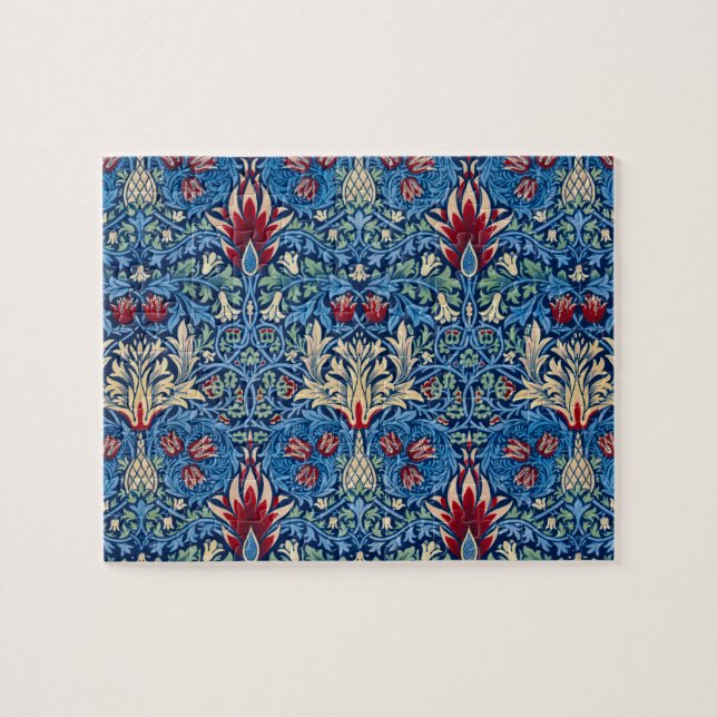 Snakeshead, Blume Wallpaper von William Morris Puzzle (Horizontal)