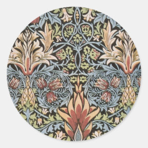 Snakeshead Design von William Morris Runder Aufkleber