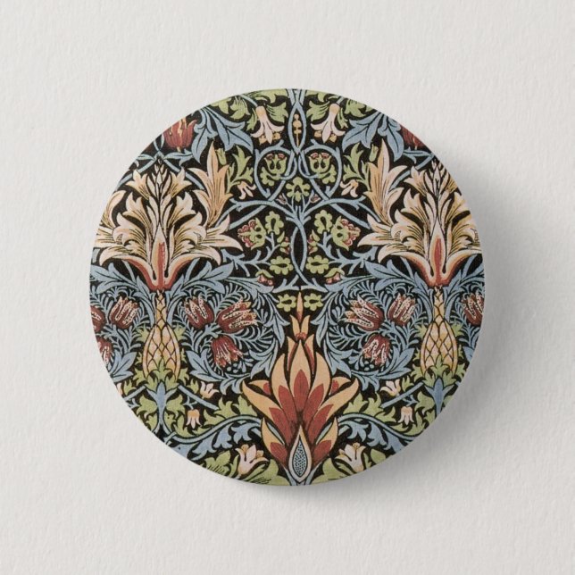 Snakeshead Entwurf durch William Morris Button (Vorderseite)