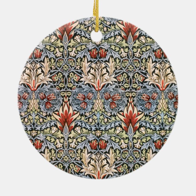 Snakeshead Pattern (von William Morris) Keramik Ornament (Hinten)