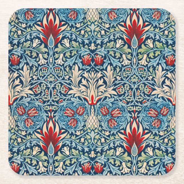 Snakeshead, William Morris Rechteckiger Pappuntersetzer (Vorderseite)