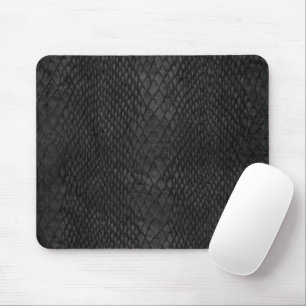 Snakeskin Schwarz und Dunkelgrau Muster Mouse Pad Mousepad
