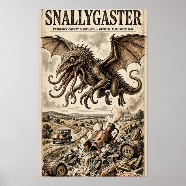 Snallygaster-Schmuggler-Alibi-Plakat Poster (Vorne)