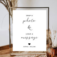 Snap a Foto Verlasse eine Message Modern Wedding P