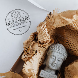 Snap and Share, Business Social Media Packaging Gummistempel