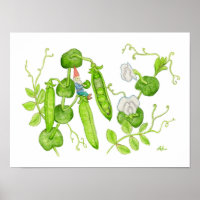 Snap Pea Gnome Art Print