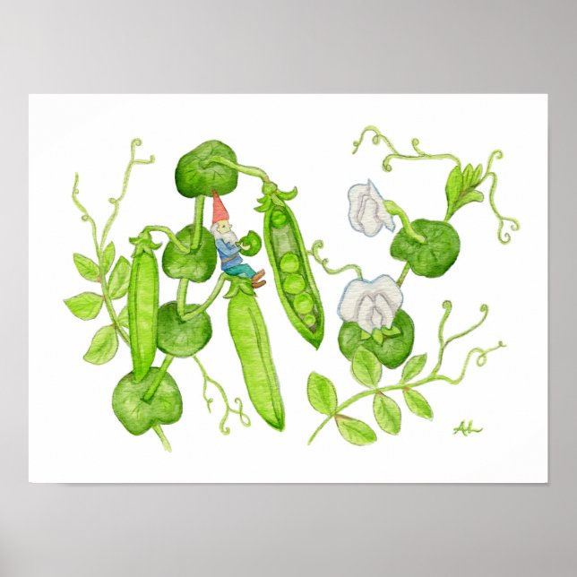 Snap Pea Gnome Art Print Poster (Vorne)