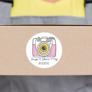Snap & Share Danke Social Media Paket Runder Aufkleber