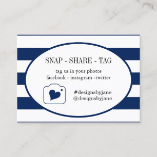 Snap-Share-Tag-Bestellungen für kleine Unternehme Visitenkarte