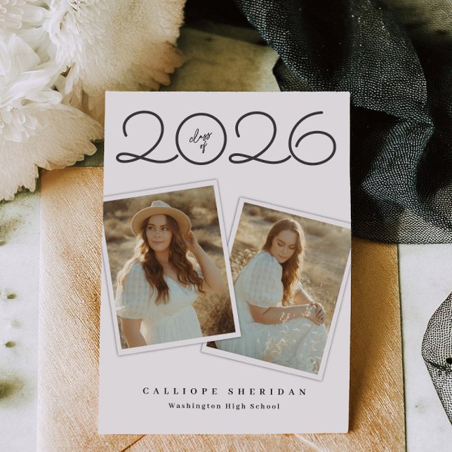 Snap Shots Minimal Graduation Announcement Card Einladung (Von Creator hochgeladen)