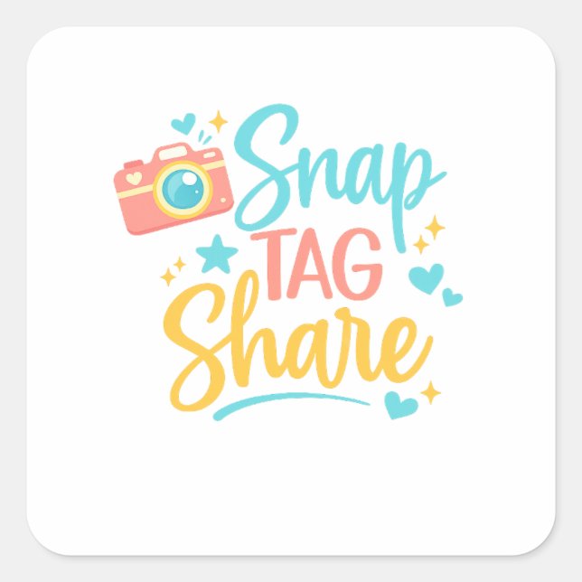 Snap Tag Share Aufkleber  (Vorderseite)